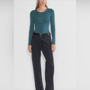 Aritzia Babaton Original Contour Crew Bodysuit in Deep Teal - Size S